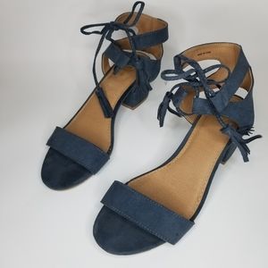 REPORT Bomba Blue Suede Block Heels